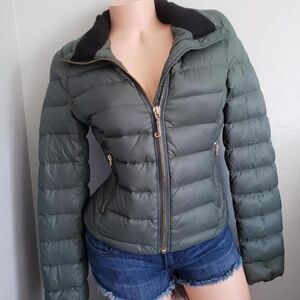 Women's Green Puffer Jacket